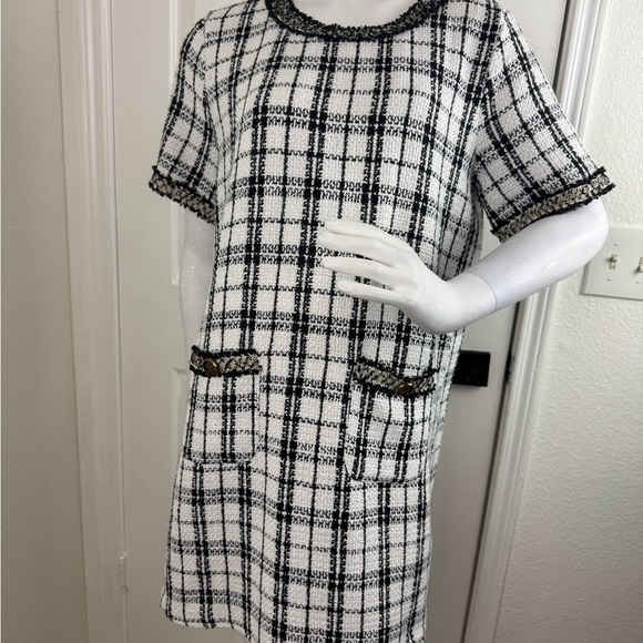 Entro Short Sleeve Round Neck Side Slit Midi Dress #132 - Picture 1 of 15